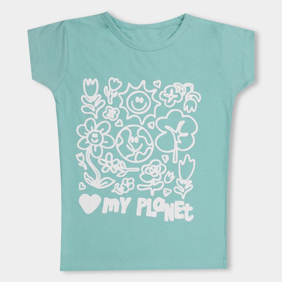 Girls' T-Shirt , Light Green, large image number null