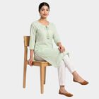 Women's Green NA Straight Kurta, हल्का हरा, small