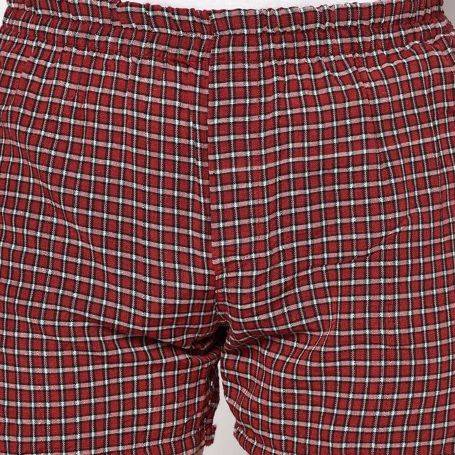 Woven Inner Elastic Boxers, Maroon, large image number null