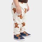 Infants' Cream Jogger Teddy Bear Printed Pyjama, ऑफ व्हाइट, small