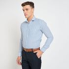 Men's Formal Shirt, मध्यम नीला, small image number null
