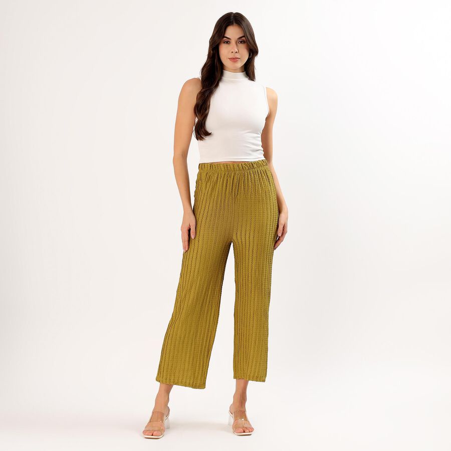 Women's Black Relaxed Fit Harem Pants, हल्का हरा, large