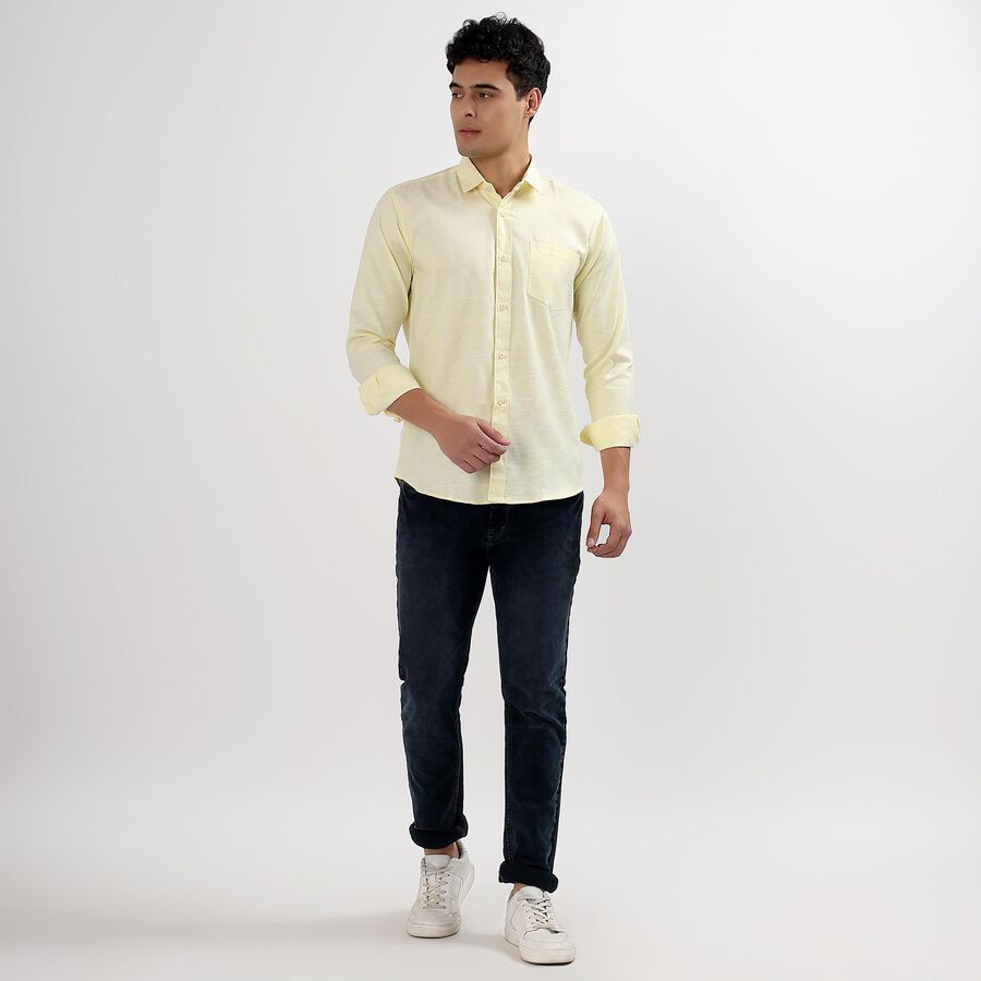 Men's Casual Shirt, Yellow, large