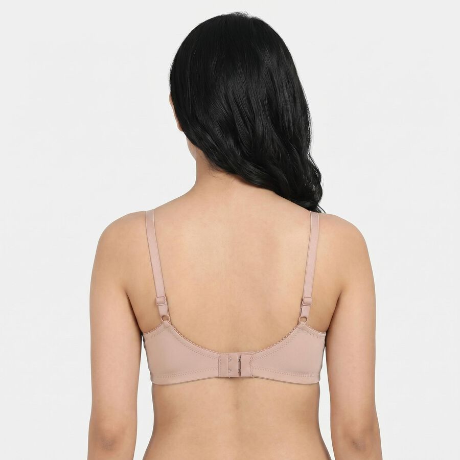 Women's Brown V Neck T-Shirt Bra, Brown, large