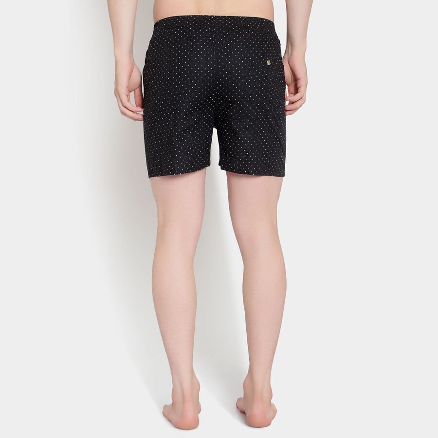 Printed Cotton Boxers, Black, large image number null