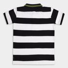 Boys' 100% Cotton Collar Half Sleeves T-Shirt, Black, small image number null