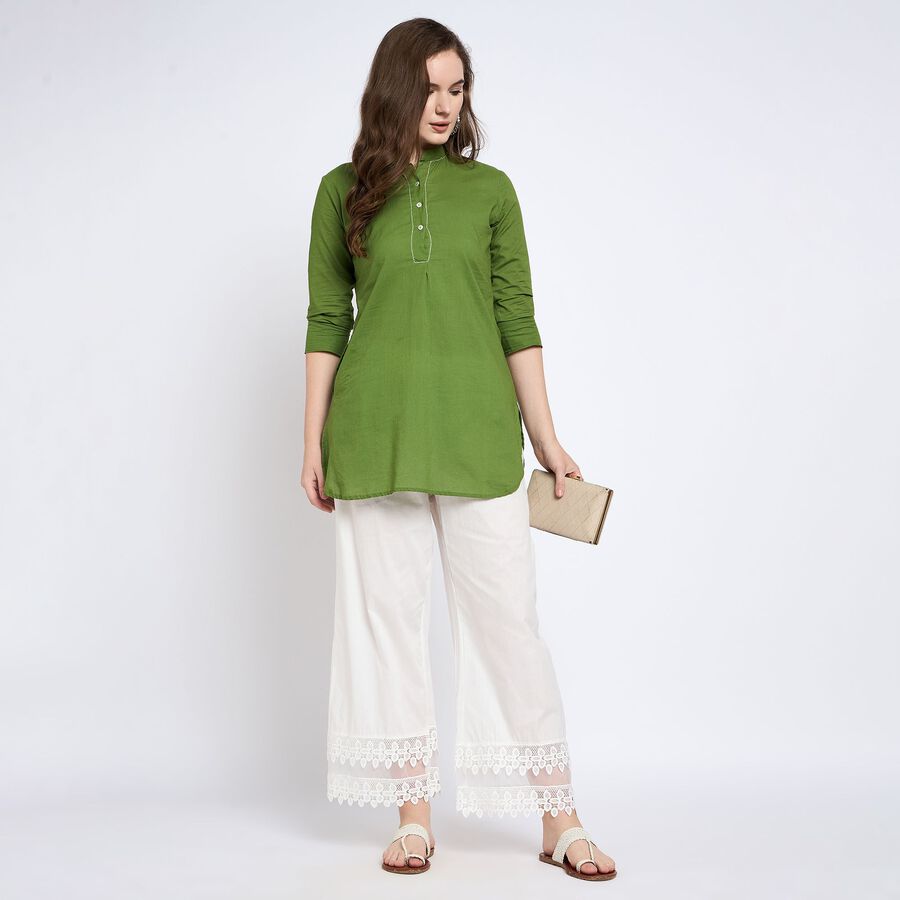 Ladies' Cotton Palazzos, Off White, large image number null