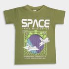 Boys' 100% Cotton Half Sleeves T-Shirt , Olive, small image number null