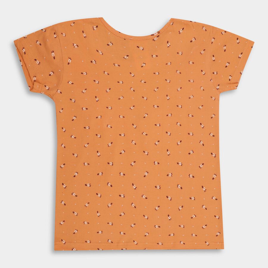 Girls' 100% Cotton T-Shirt, Coral, large image number null