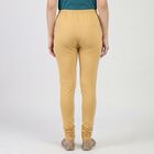 Women's Khaki Slim Fit Elastic Waist Churidar, Khaki, small