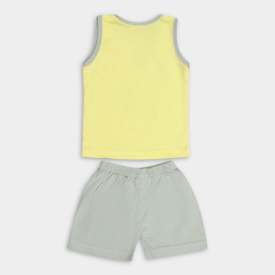 Infant Boys' 100% Cotton Baba Suit, Yellow, large image number null