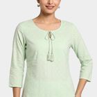 Women's Green NA Straight Kurta, हल्का हरा, small