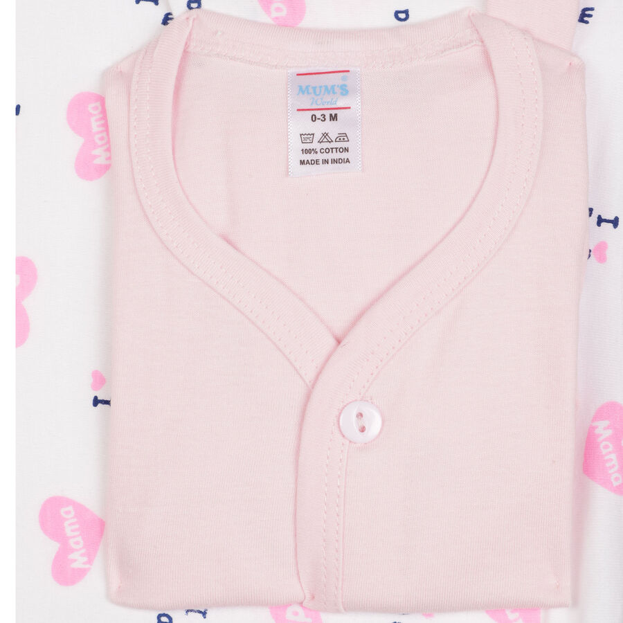 Infants Cotton Printed Baby Gift Set, Pink, large image number null