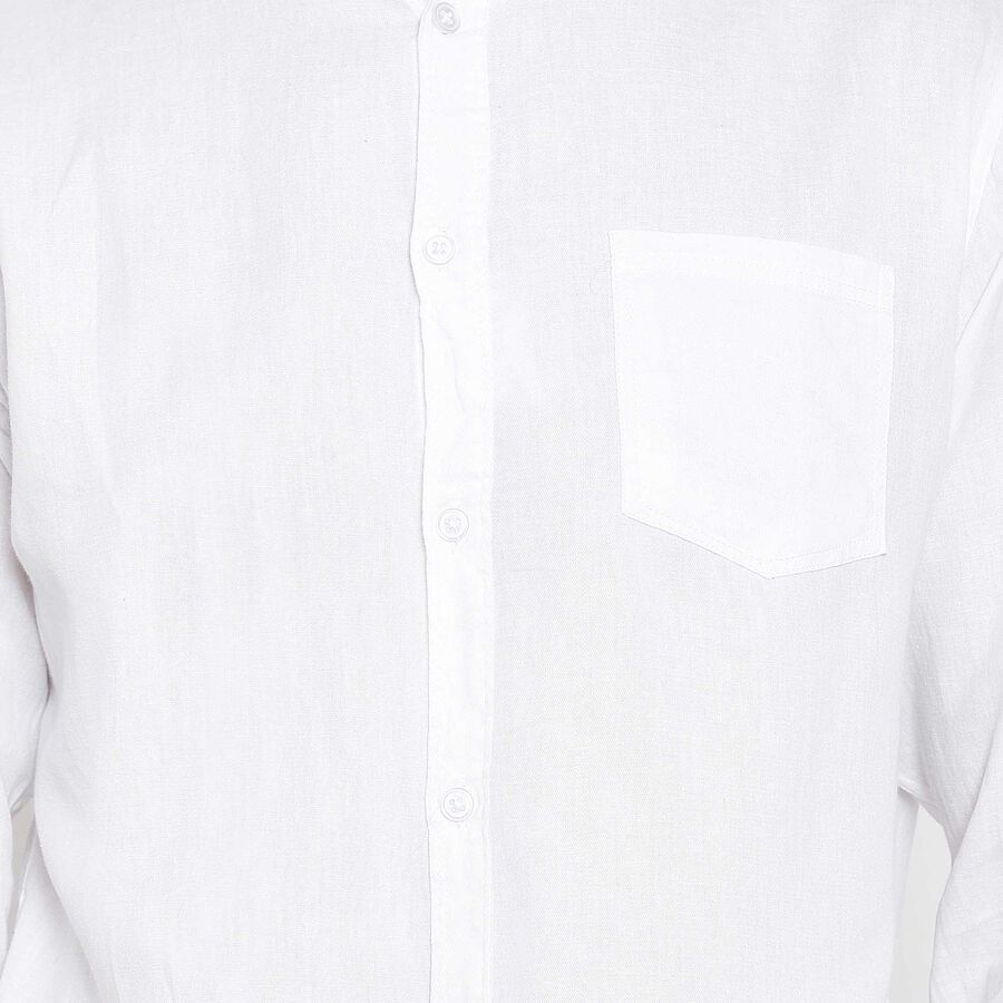 Cotton Solid Casual Shirt, White, large image number null