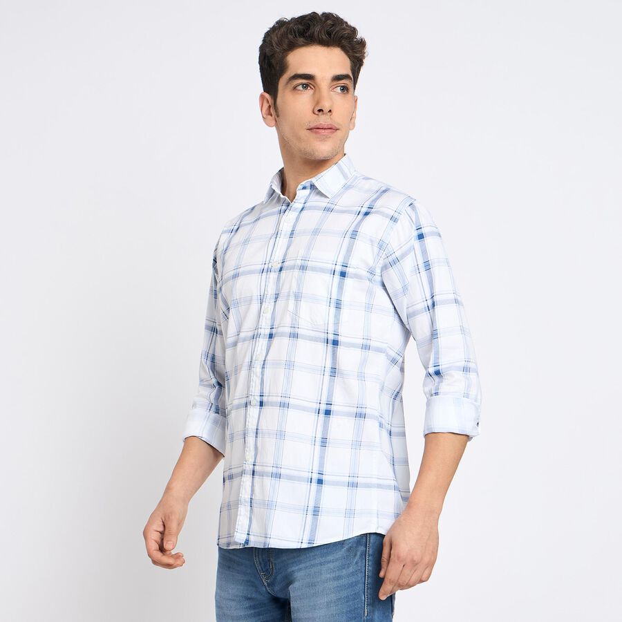 Men's 100% Cotton Casual Shirt, सफ़ेद, large image number null