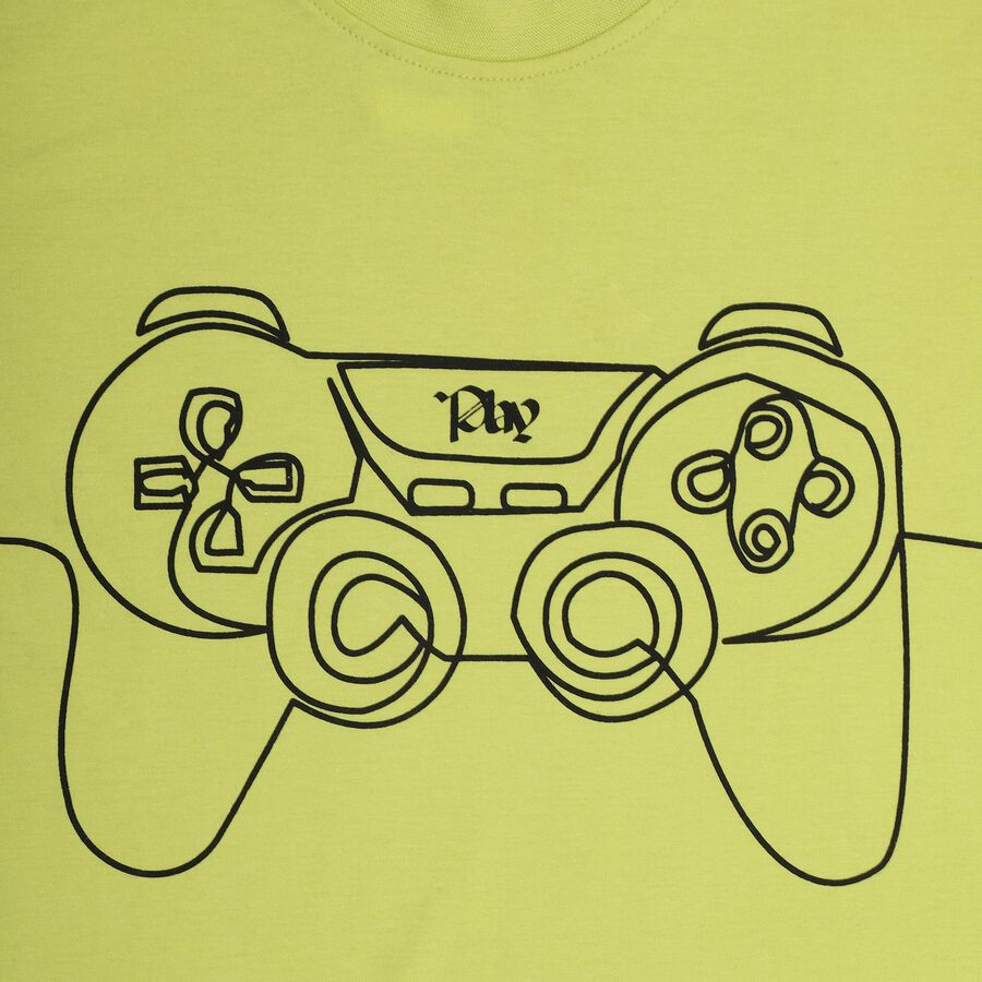 Boys' Half Sleeves T-Shirt, Light Green, large image number null