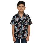 Boys' Black Cotton Half Sleeve Classic Casual Shirt, नेवी ब्लू, small image number null