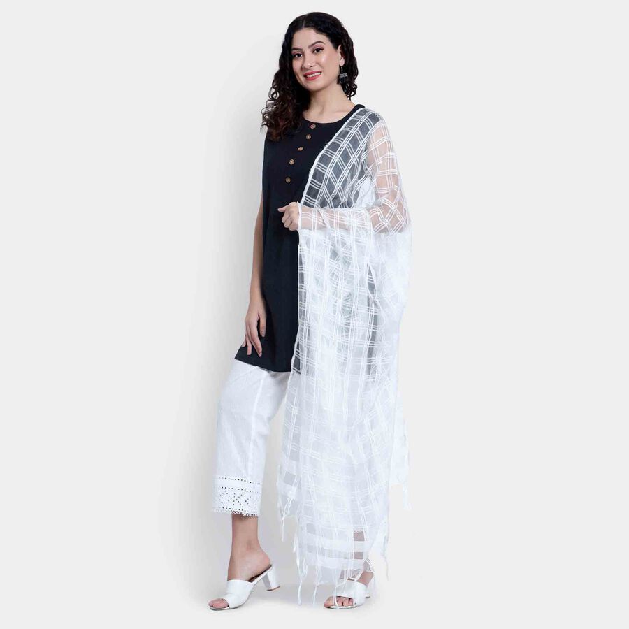 Solid Dupatta, Off White, large image number null