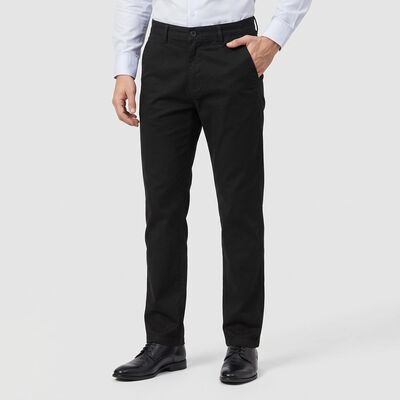 Men's Black Slim Fit Chino Trousers