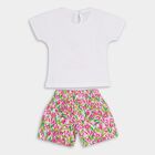 Girls' 100% Cotton Short Set , सफ़ेद, small image number null