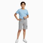 Boys Cotton Blend Bermuda Shorts, Melange Light Grey, small