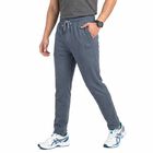 Men's Blue Straight Fit Solid Track Pants, Mid Blue, small