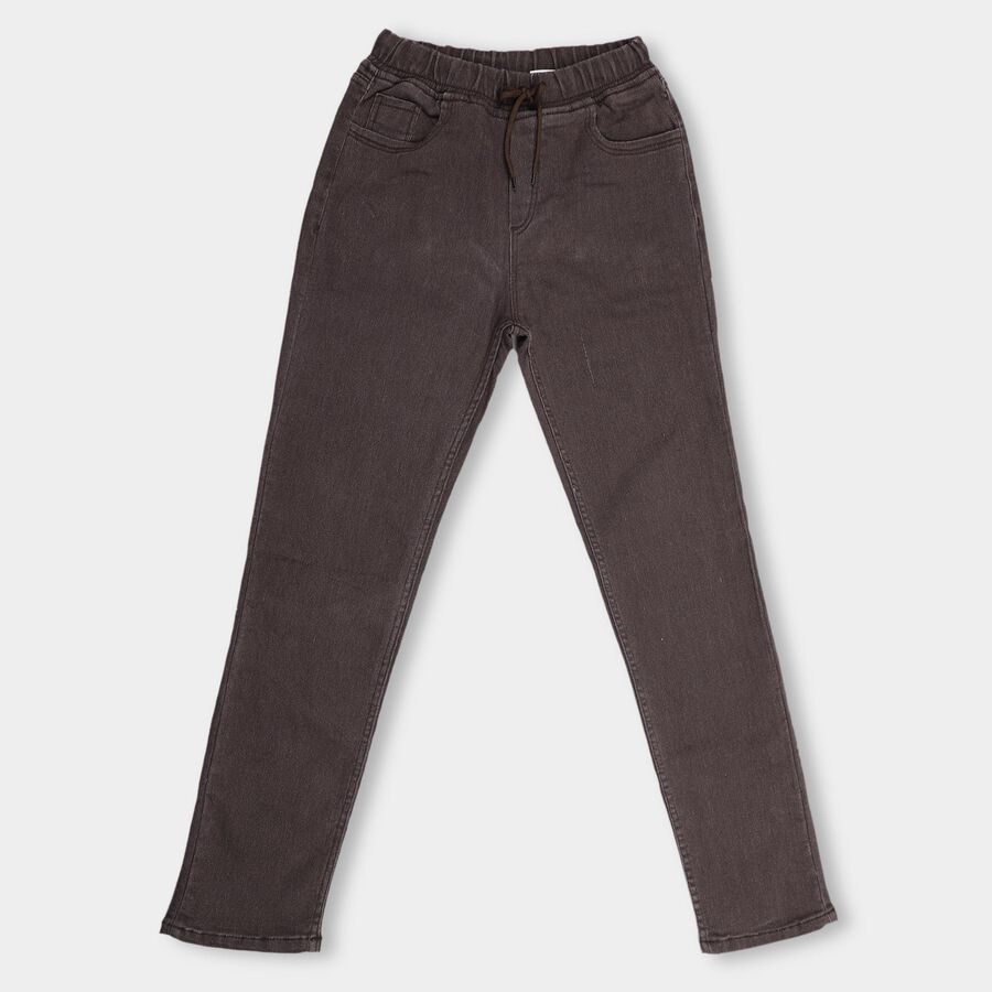 Boys' Basic Jeans, Brown, large image number null