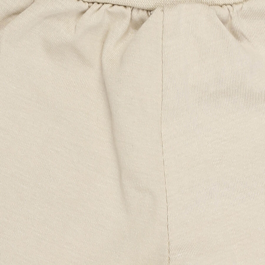 Infants Cotton Printed Half Pant, Beige, large image number null