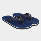 Men's Navy Blue Thong Strap Slip-On Flip-Flops, Navy Blue, small