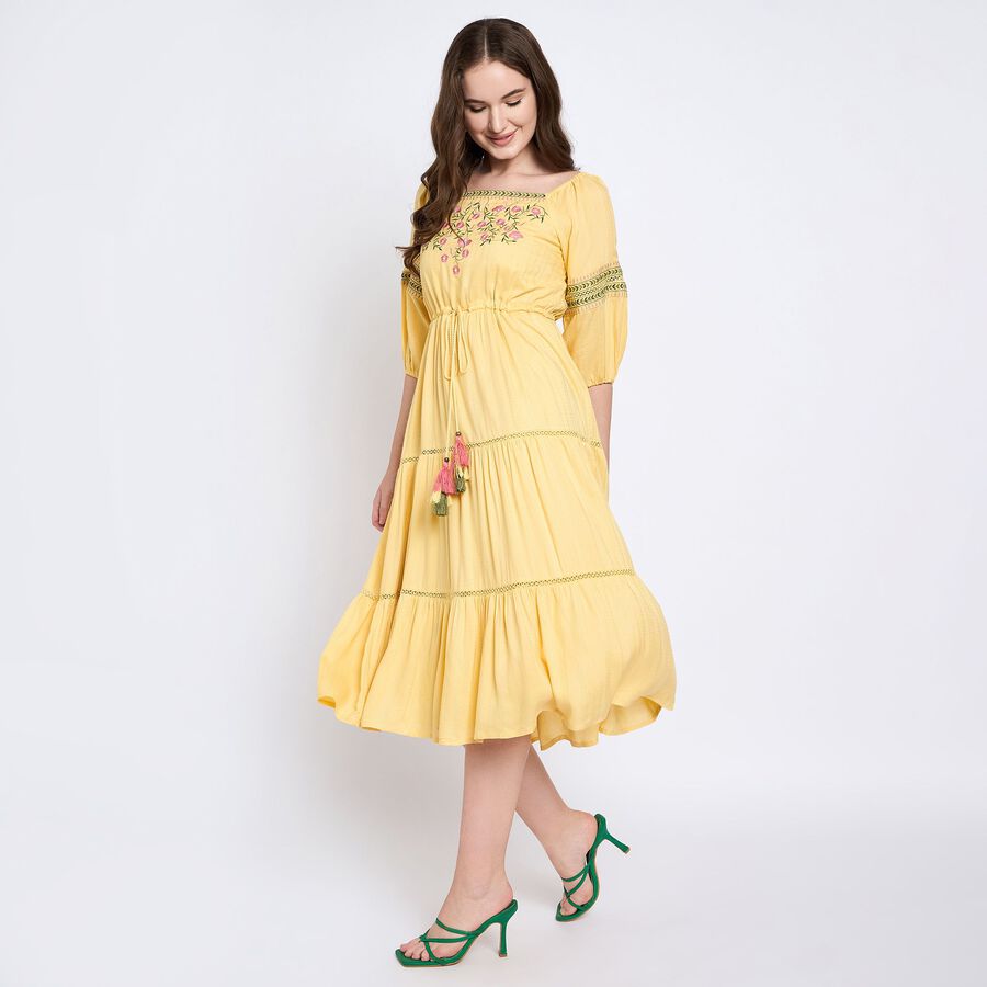 Ladies' Dress, Mustard, large image number null