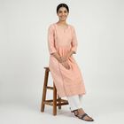 Women's 100% Light Pink Cotton Kurta, हल्का गुलाबी, small