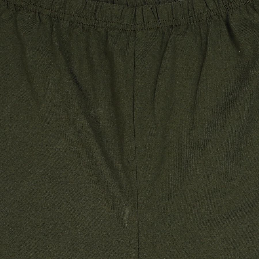 Boys' Olive Green Straight Fit Graphic Printed Pyjama, ओलिव, large