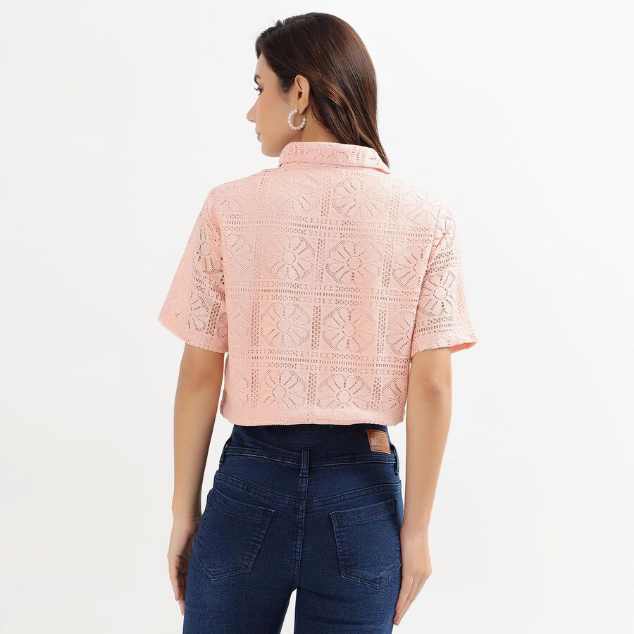 Girls Light Pink Classic Casual Shirt, Light Pink, large image number null