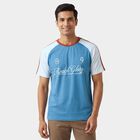 Men's White Round Neck Casual T-Shirt, White, small