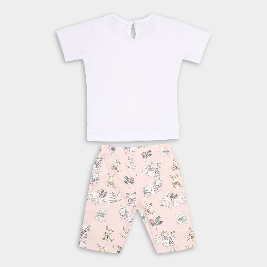 Infants' 100% Cotton Capri Set, Light Pink, large image number null