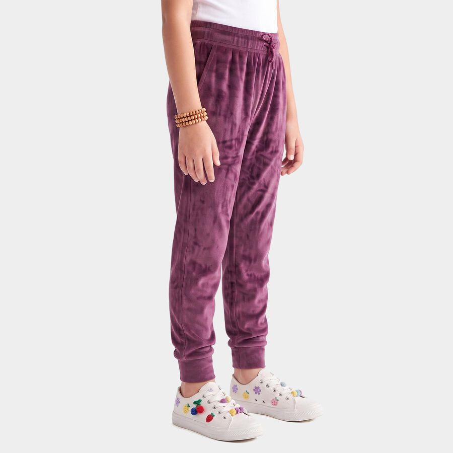 Girls Purple Jogger Cuffed Hem Pyjama, Purple, large