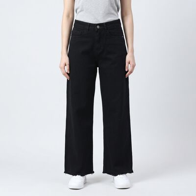 Women's Black Regular Fit Classic Jeans