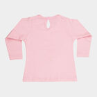 Infants Cotton Round Neck T-Shirt, Pink, small image number null