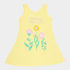 Girls Cotton Frock, Yellow, small image number null