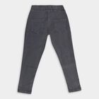 Girls Charcoal Grey Skinny Fit Rhinestone Jeans, Light Grey, small image number null