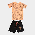 Boys Cotton Baba Suit, Orange, small image number null