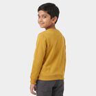 Boys' Mustard Crew Neck Pullover Sweatshirt, Mustard, small