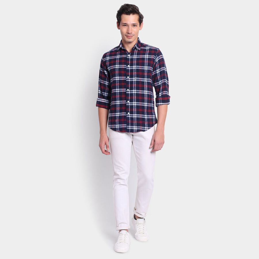 Men's 100% Cotton Casual Shirt, लाल, large image number null