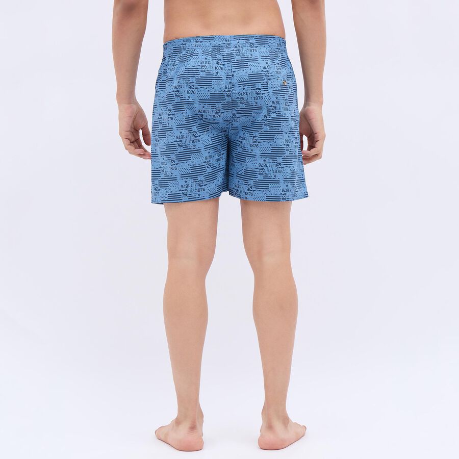 Men's 100% Cotton Boxers, Mid Blue, large image number null