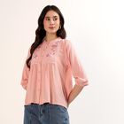Women's Light Pink Classic Collar Casual Shirt, Light Pink, small