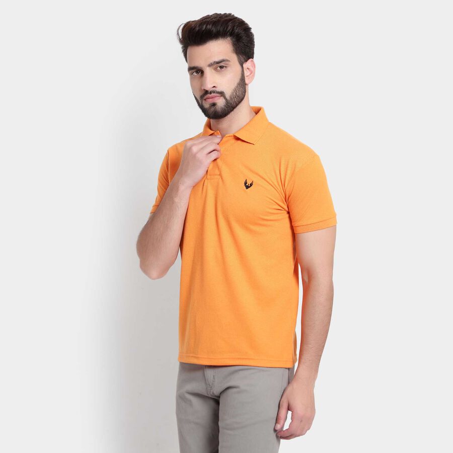 सॉलिड पोलो शर्ट, नारंगी, large image number null