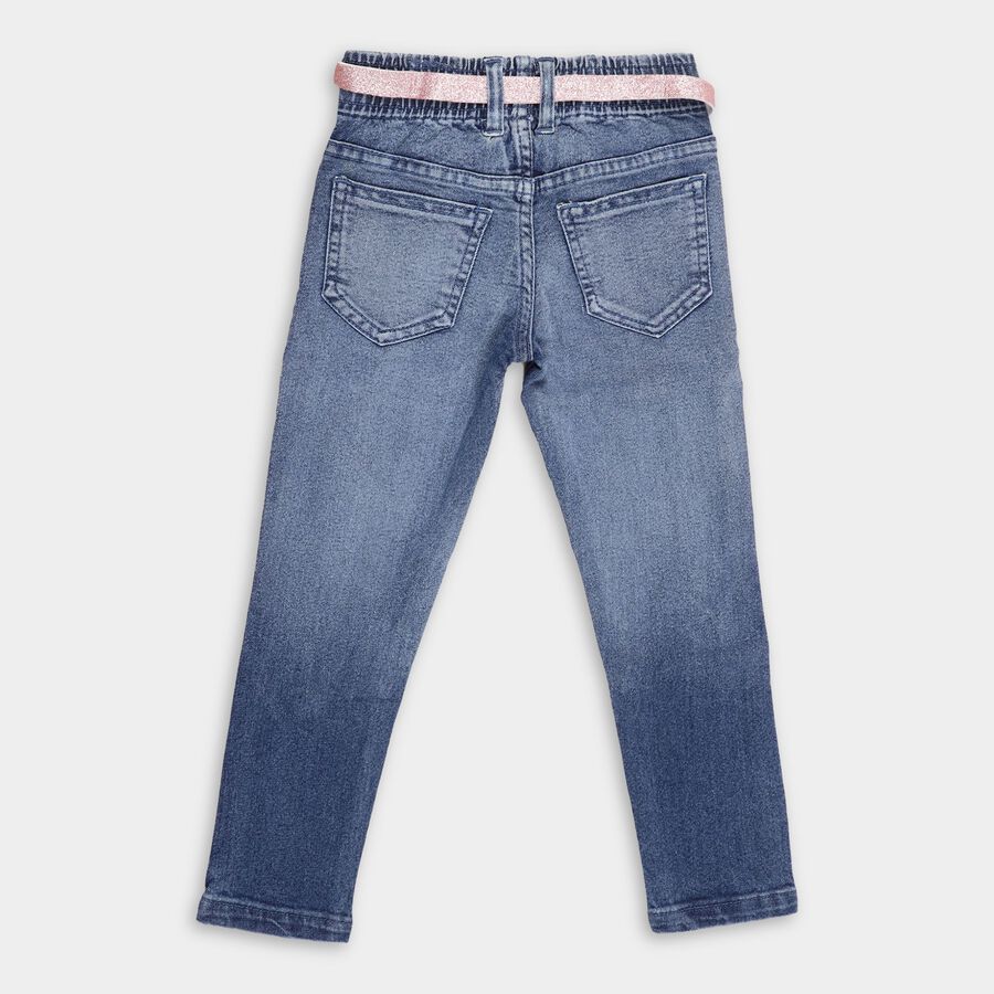 Girls' Jeans, Mid Blue, large image number null
