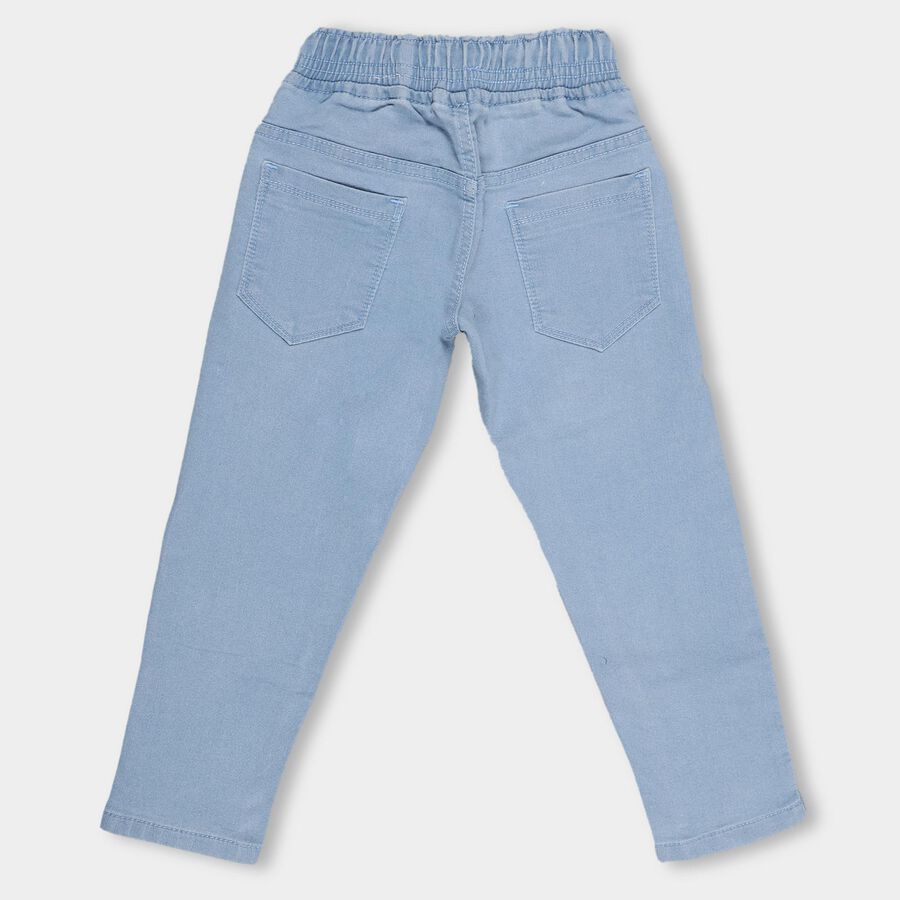 Kids Light Blue Slim Fit Jogger Jeans, Light Blue, large image number null