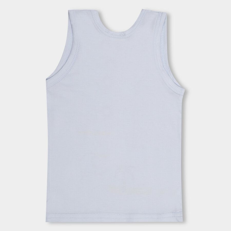 Infants' 100% Cotton Vest, Light Blue, large