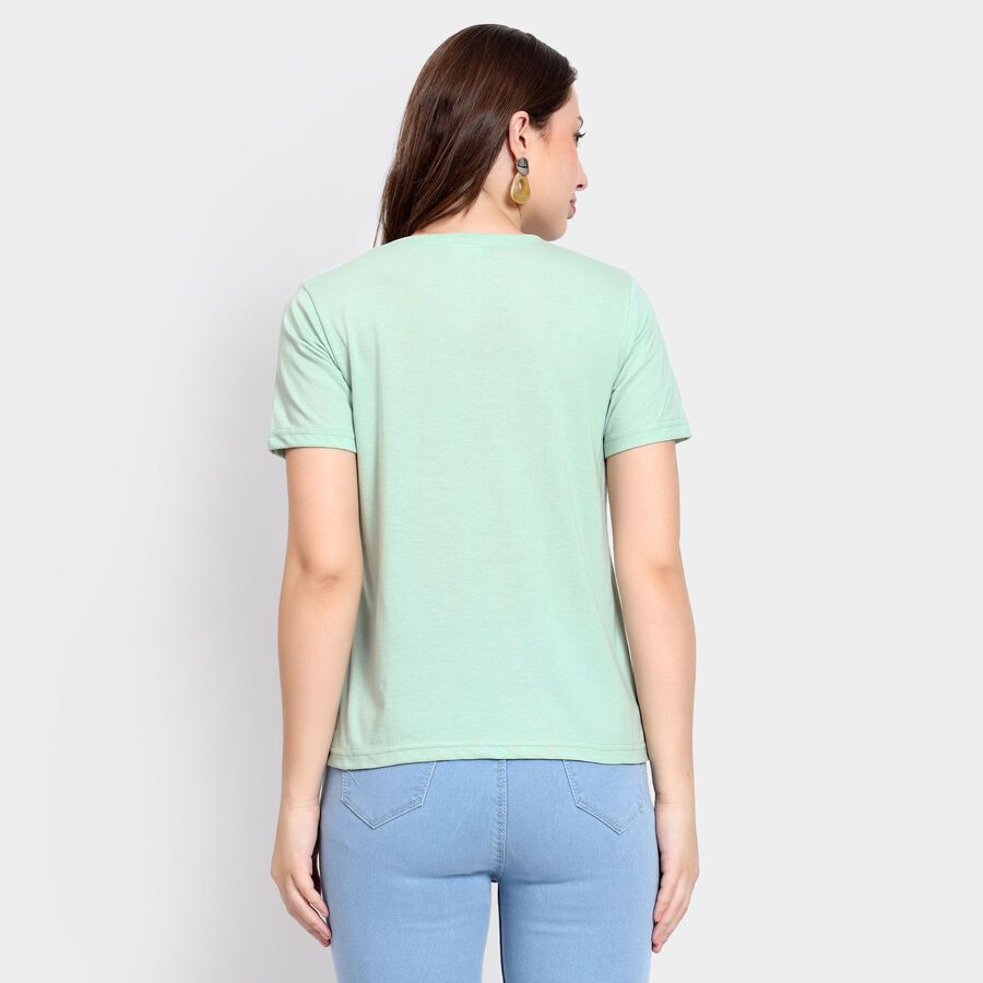 Ladies' Round Neck T-Shirt, Light Green, large image number null